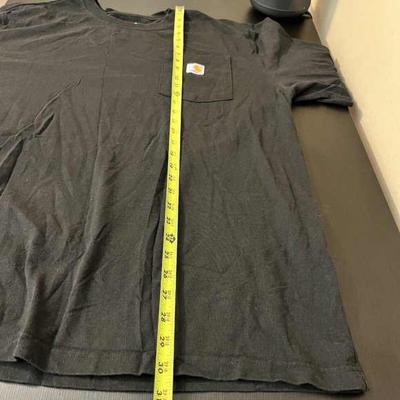 Carhartt Pocket T-Shirt Mens Large Short Sleeve Loose Fit Logo Crew Neck Black - Picture 8 of 8